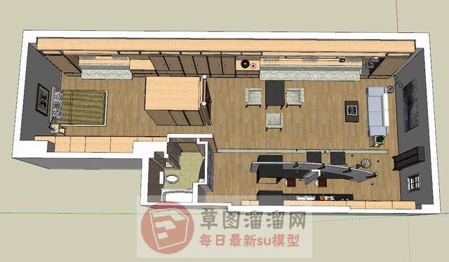 公寓住宅室内SU模型