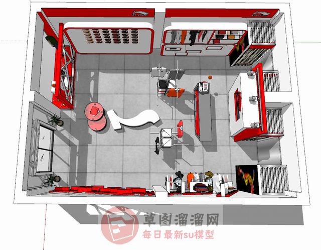李宁服装店体育用品店SU模型