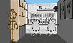 针线店商店工作室SU模型