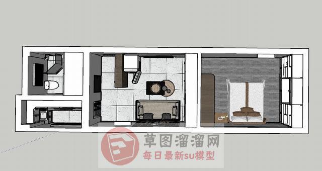 小户型公寓住宅SU模型
