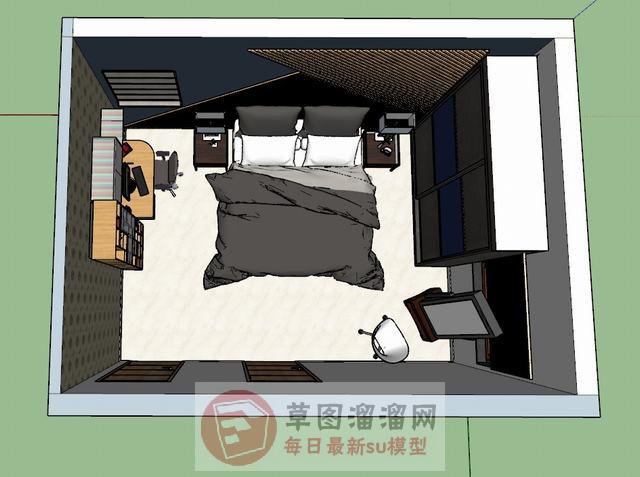 精美卧室房间SU模型