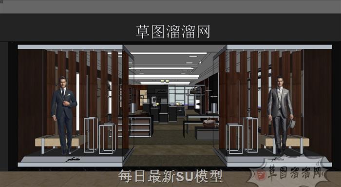 衣柜服装店SU模型