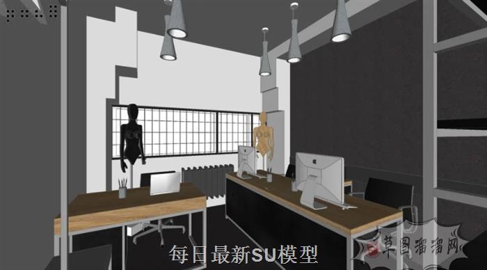LOFT工业办公室SU模型