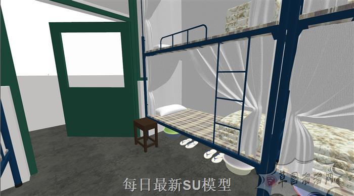 寝室宿舍SU模型