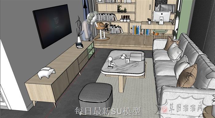 北欧公寓住宅SU模型
