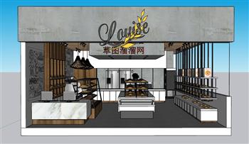 蛋糕店奶茶店SU模型