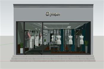 女装店服装店门面SU模型