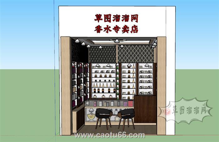香水店珠宝店店铺SU模型