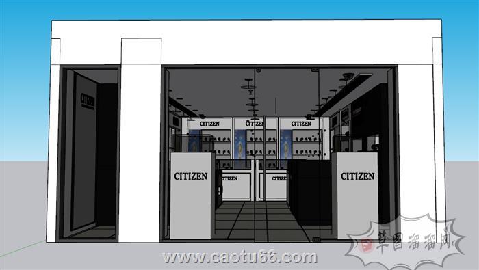 名表店手表店店面SU模型