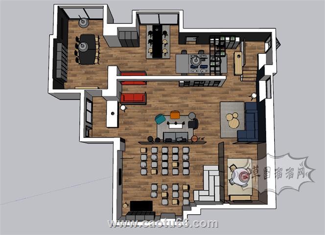LOFT工业风公司SU模型