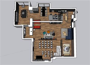 LOFT工业风公司SU模型