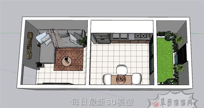 公寓室内家装SU模型