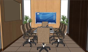 会议室会议桌SU模型