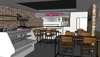 咖啡馆茶餐厅SU模型 免费sketchup模型下载