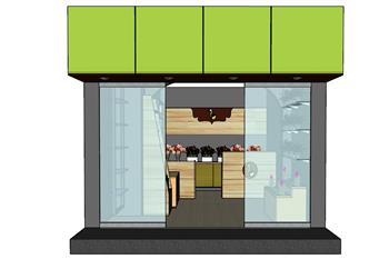 花店商店门面SU模型