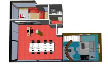 公司工作室办公室SU模型