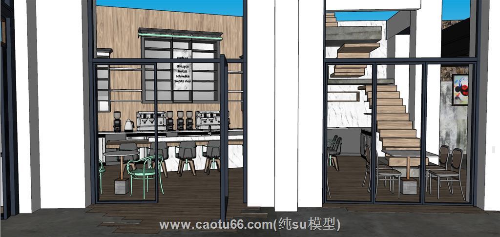 咖啡馆咖啡店咖啡SU模型