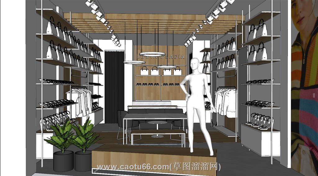 服装店SU模型