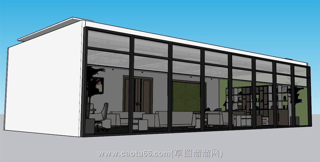 办公室会议室接待室SU模型