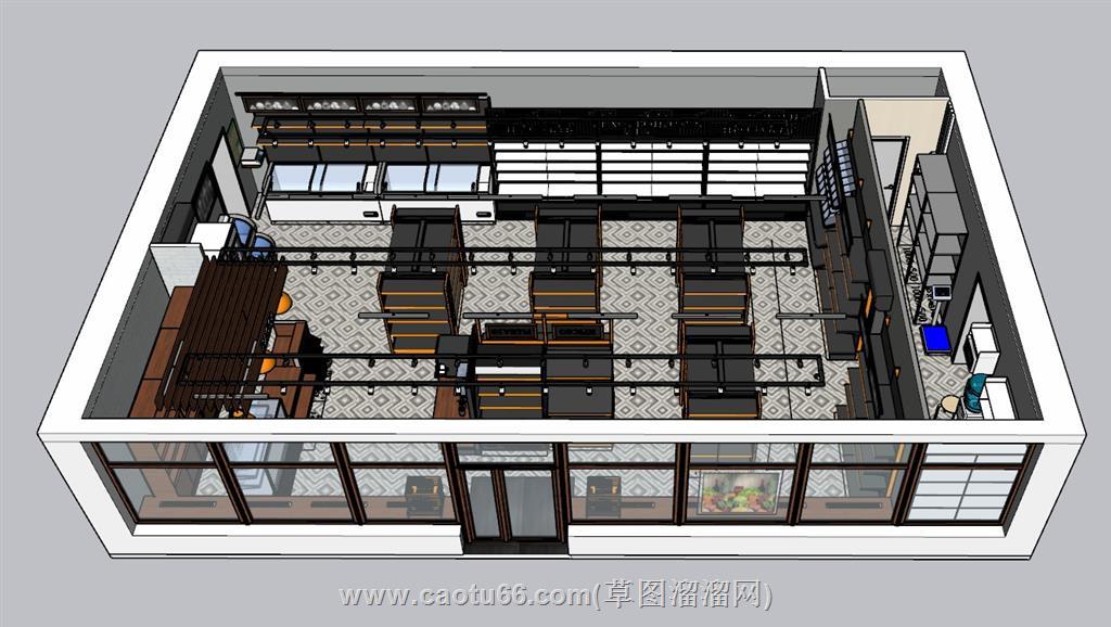 便利店超市SU模型