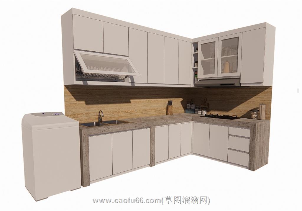 厨房橱柜SU模型