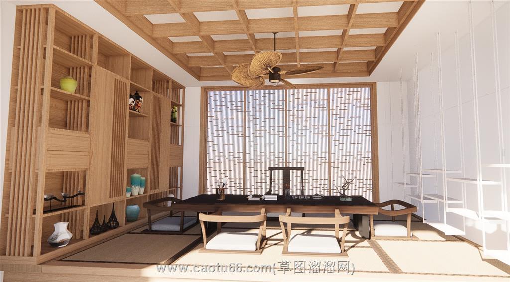 中式茶室SU模型