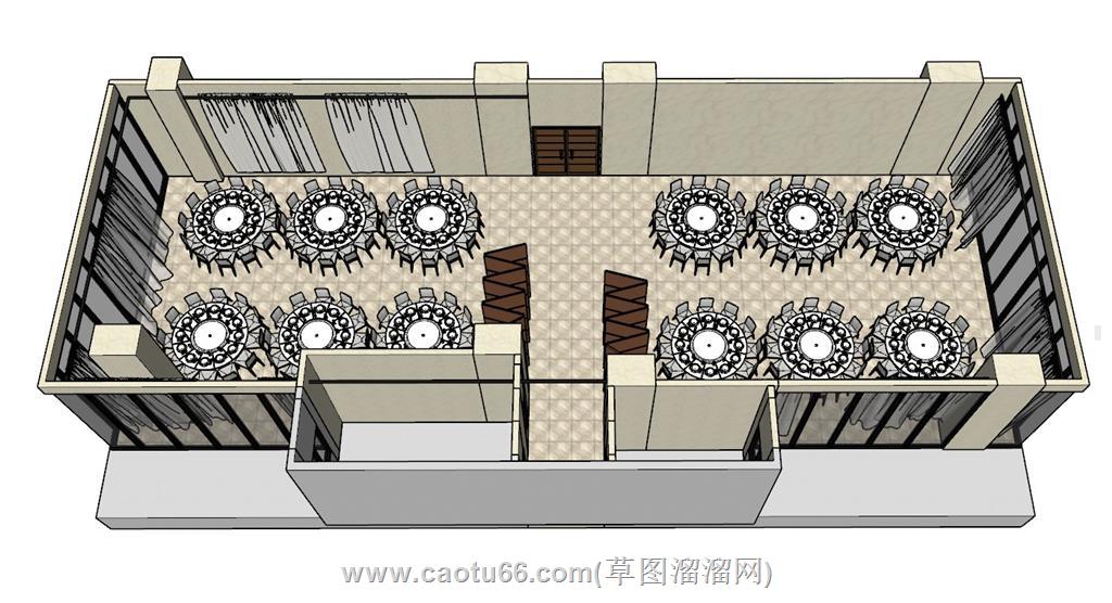 酒席宴席SU模型
