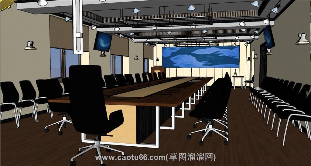 会议室会议桌SU模型