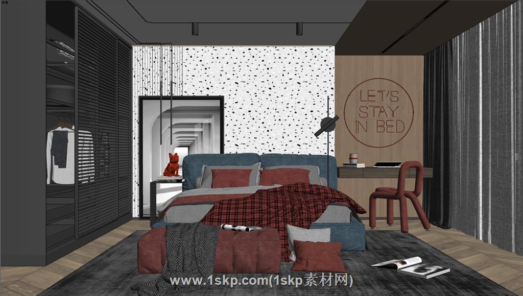 卧室房间SU模型