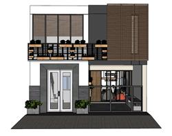 两层住宅改造SU模型