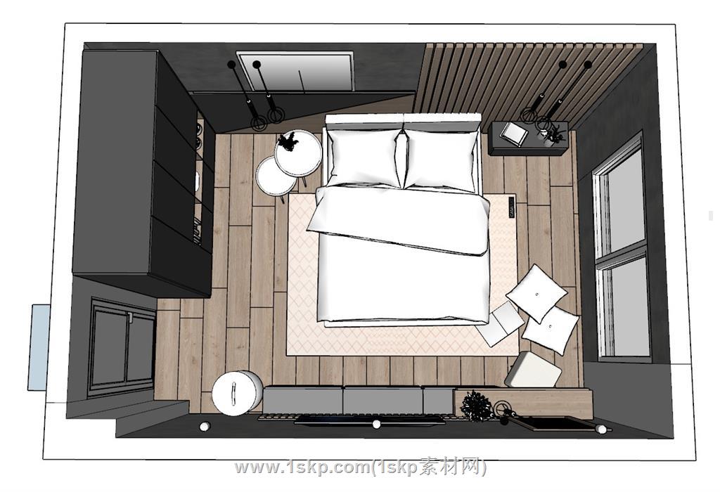 卧室房间SU模型