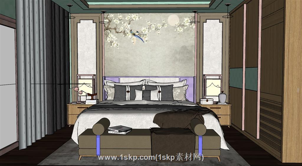 卧室房间SU模型