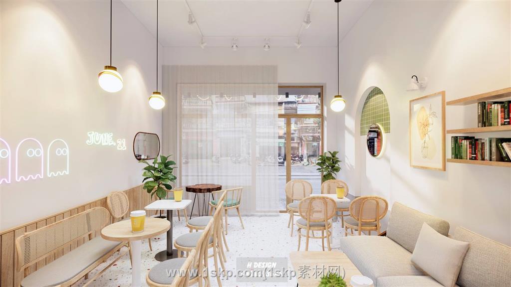 餐饮店奶茶店咖啡店SU模型