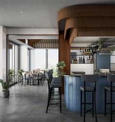 餐厅咖啡厅餐饮店SU模型 免费sketchup模型下载