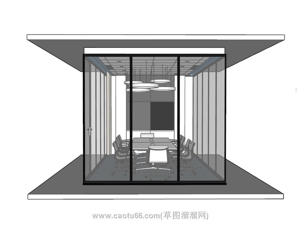 会议室会议桌SU模型