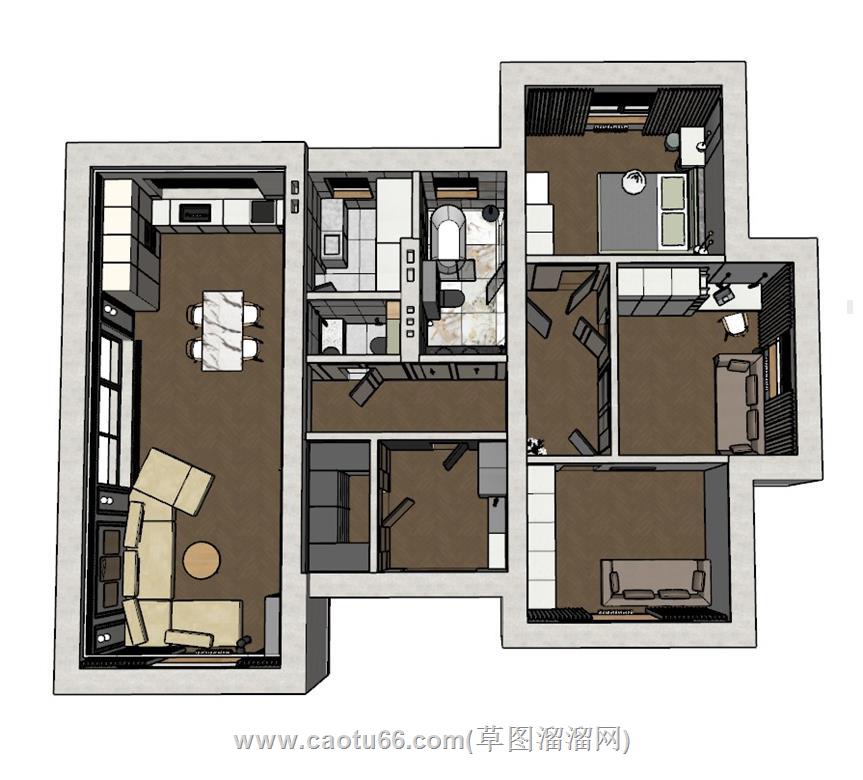 户型家装SU模型