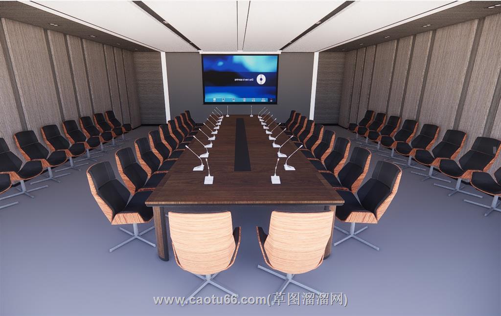 会议室会议桌SU模型