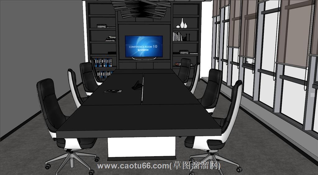 会议室会议桌SU模型