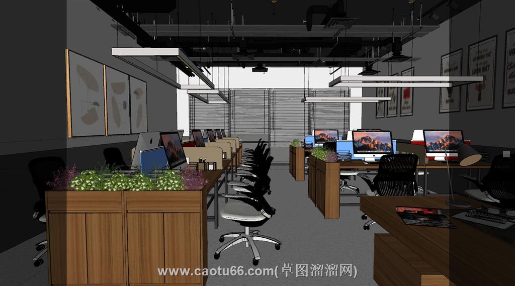 公司办公室SU模型