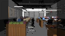 公司办公室SU模型