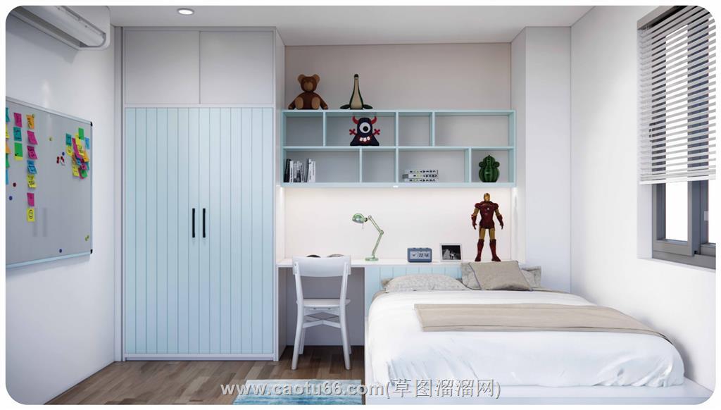 儿童房男孩房卧室SU模型