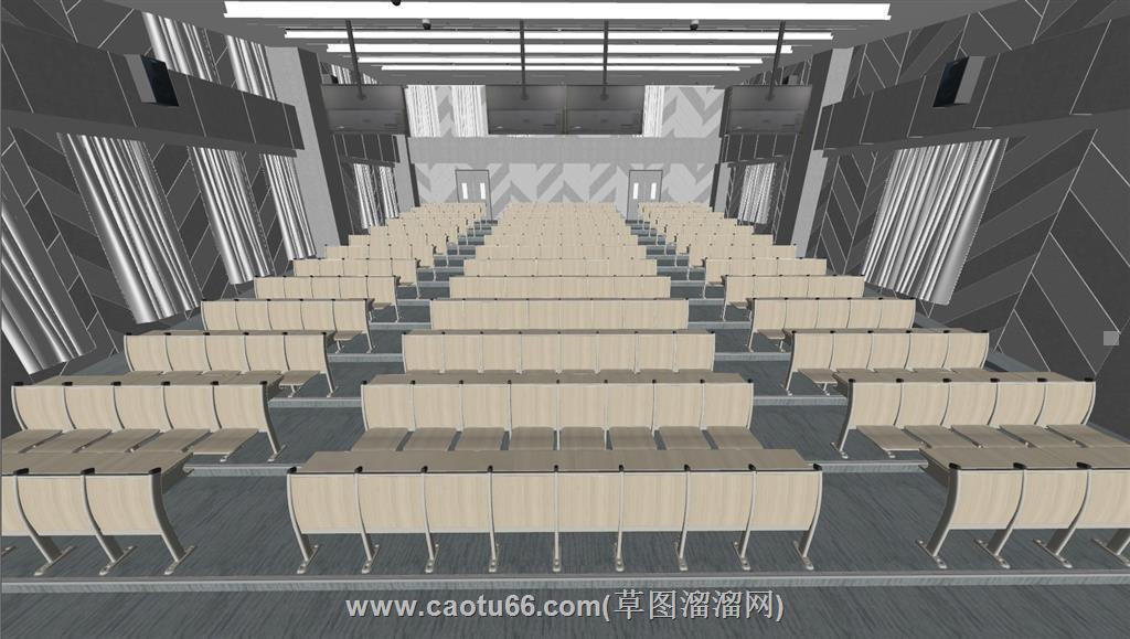 大学教室多媒体SU模型