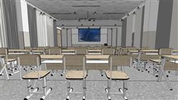 多媒体大学教室SU模型