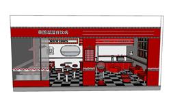 餐饮店奶茶店SU模型