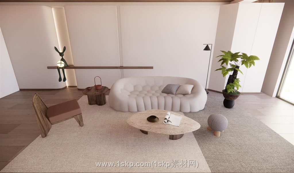法式客厅SU模型