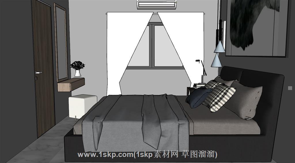卧室房间SU模型