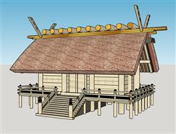 日式木屋住宅SU模型