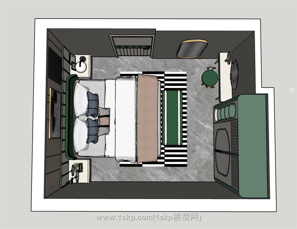 卧室房间SU模型