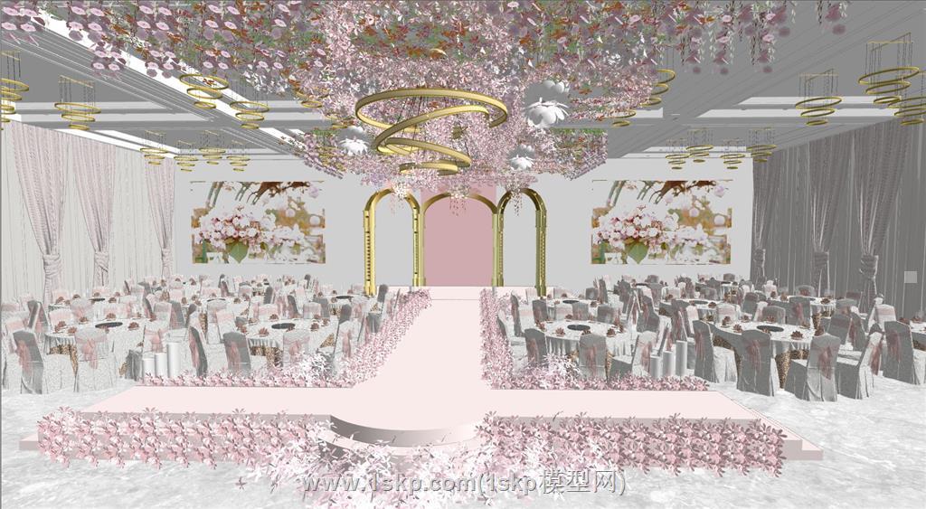 婚庆婚礼会场SU模型