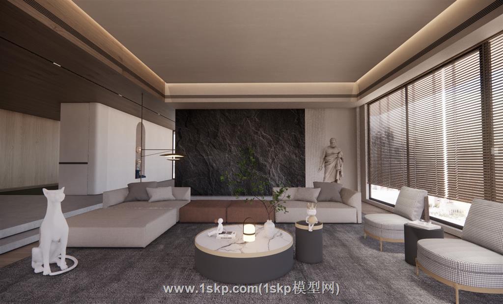 客厅SU模型